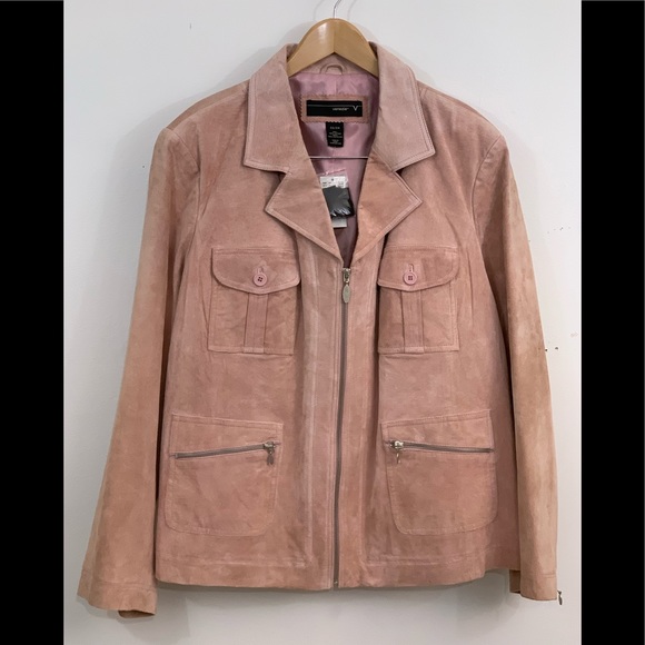 Venezia Jackets & Blazers - VENEZIA LANE BRYANT BLUSH PINK LEATHER JACKET